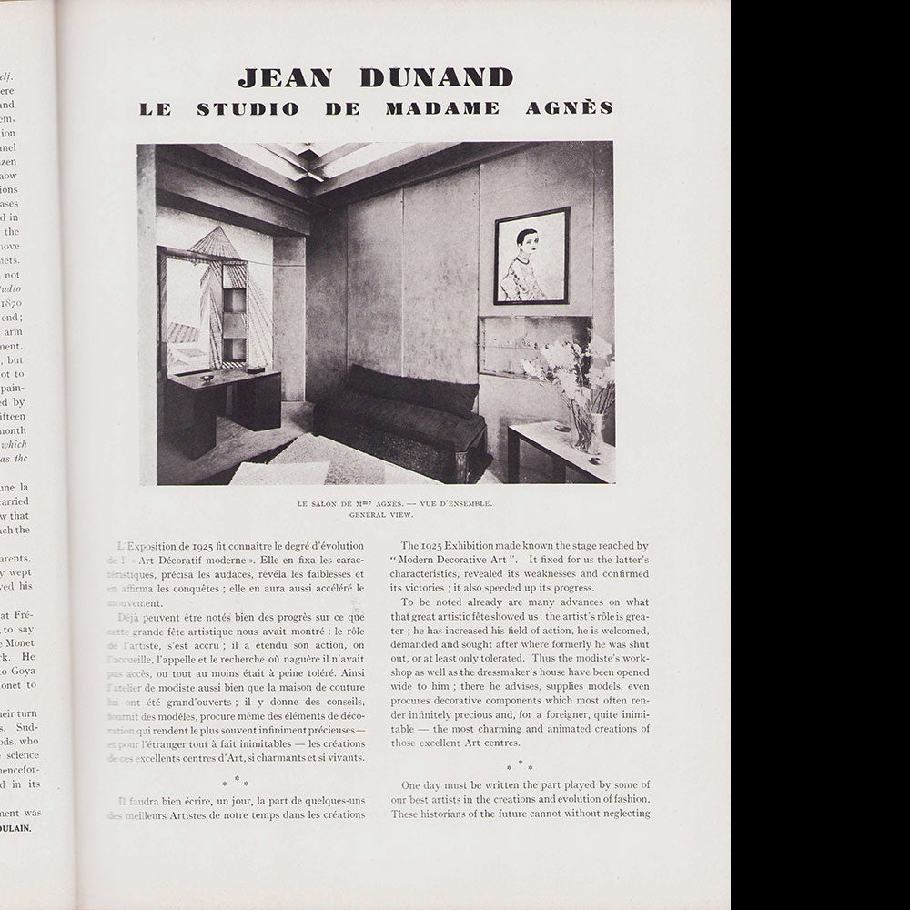 La Renaissance de l'Art Français et des Industries du Luxe - Le studio de Madame Agnès, Charles Martin (avril 1927)