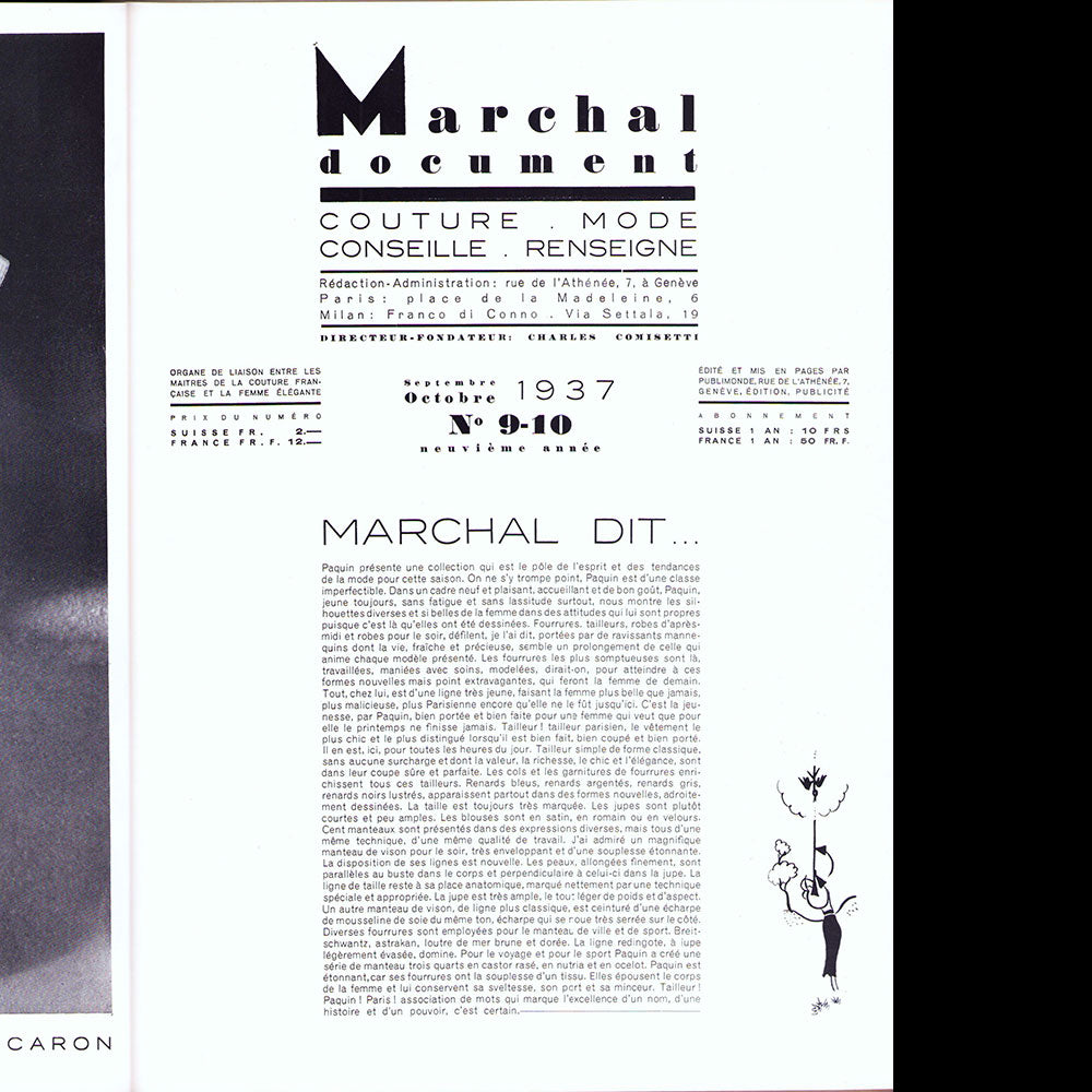 Marchal Document, n°9-10, septembre - octobre 1937